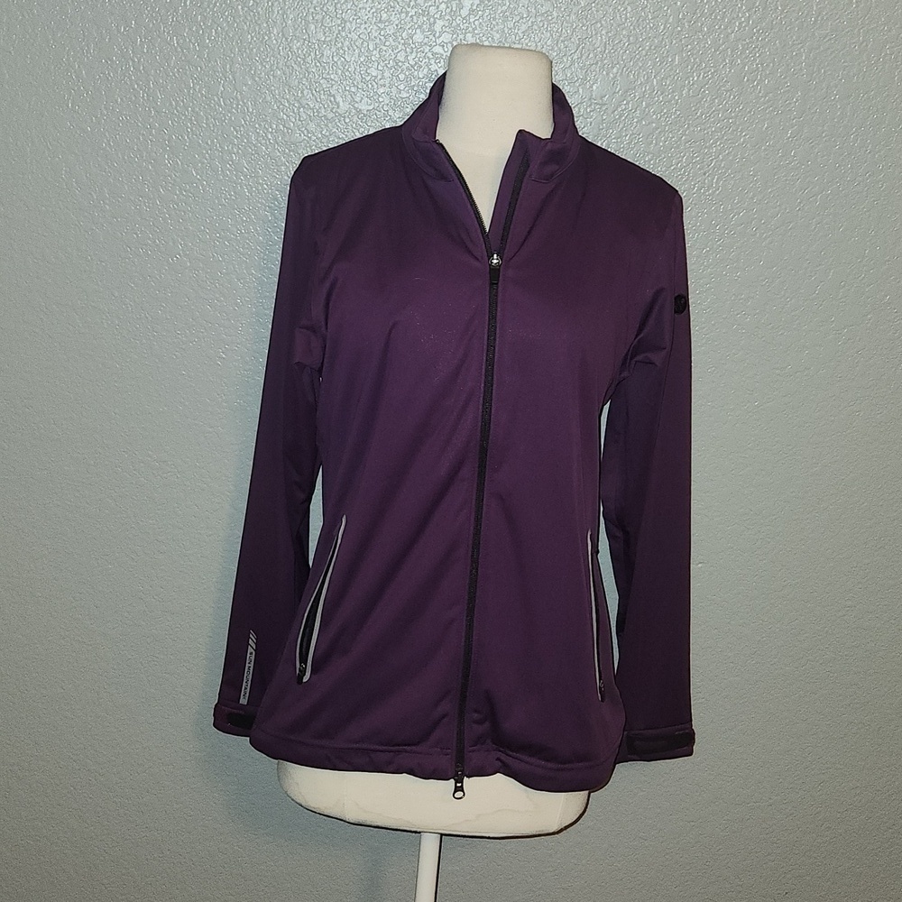 Sun Mountain Rainwear Tour Series Jacket Womens Small Purple Full Zip